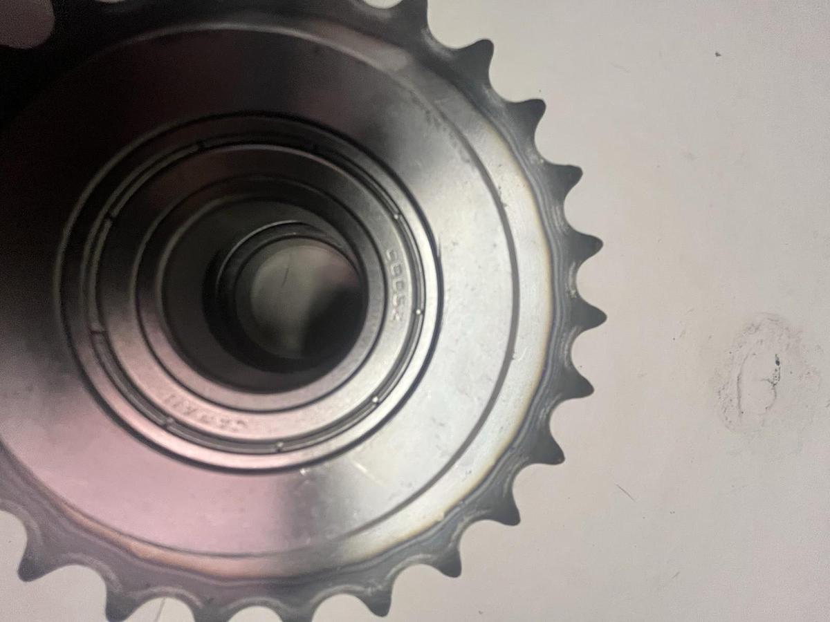 Used TSUBAKI,RS50-25,SPROCKET #50 CHAIN 25 TEETH 5/8" PITCH NTN 600SZ BEARING INSERT