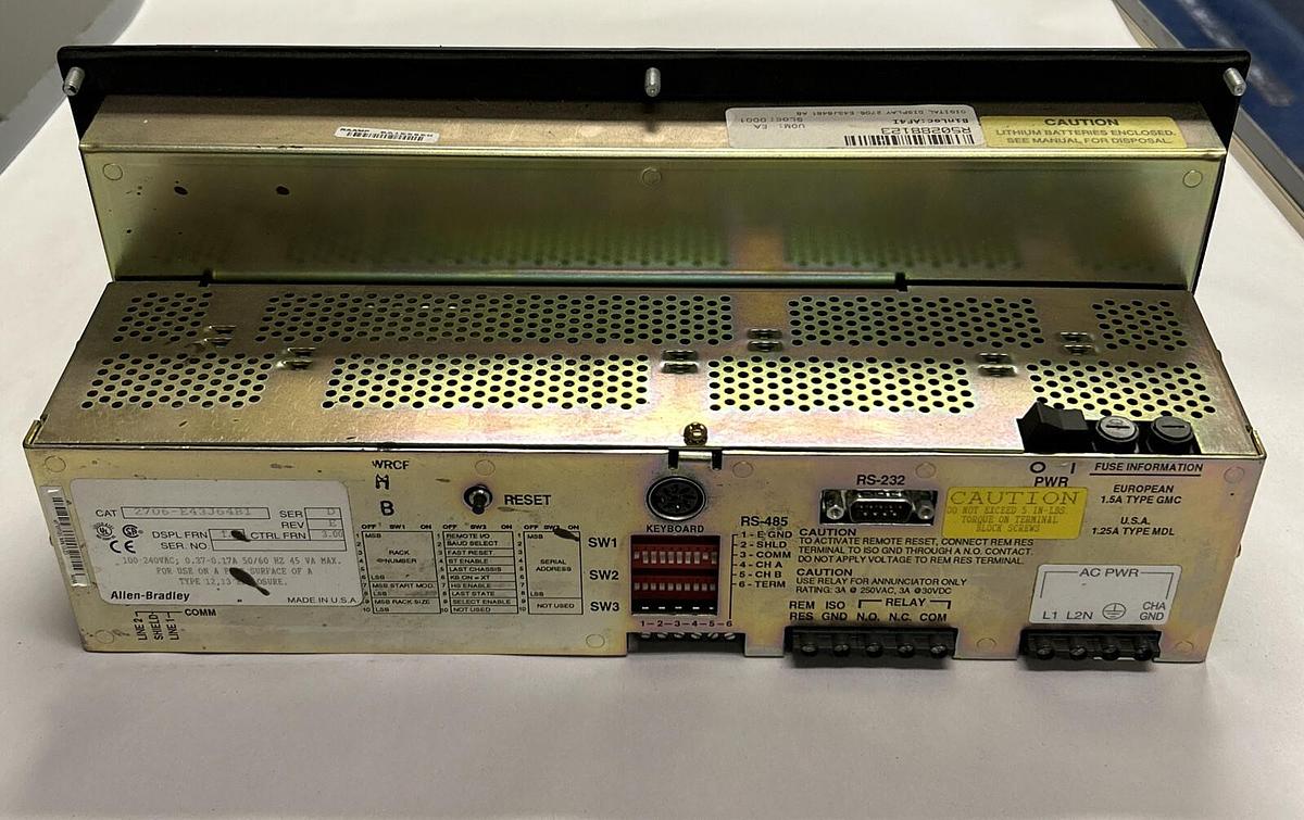 Used ALLEN BRADLEY,2706-E43J64B1,OPERATOR INTERFACE DATALINER