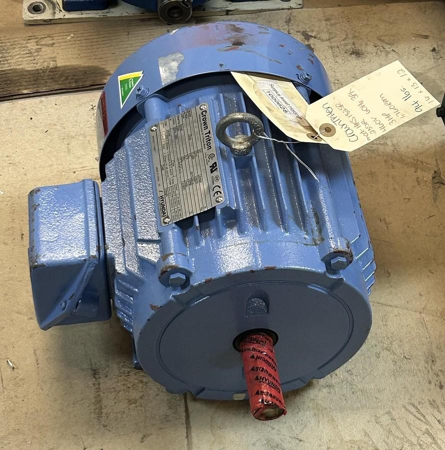 CROWN TRITON,HKS182S8235R,MOTOR 3HP 230/460V 1760RPM 3PH 182T FRAME