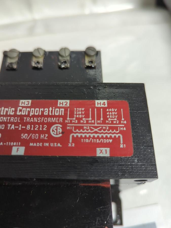 ACME ELECTRIC,TA-1-81212,TRANSFORMER PRI: 240/480V SEC: 120V NOS