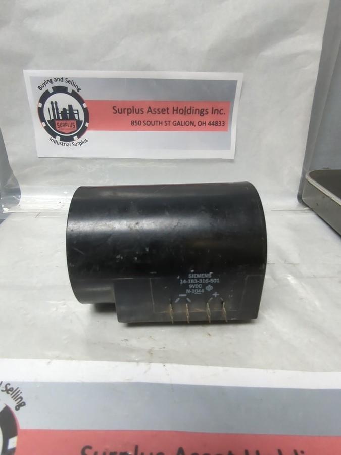 Used SIEMENS,14-183-316-501,COIL 9VDC N-1044 PRE-OWNED