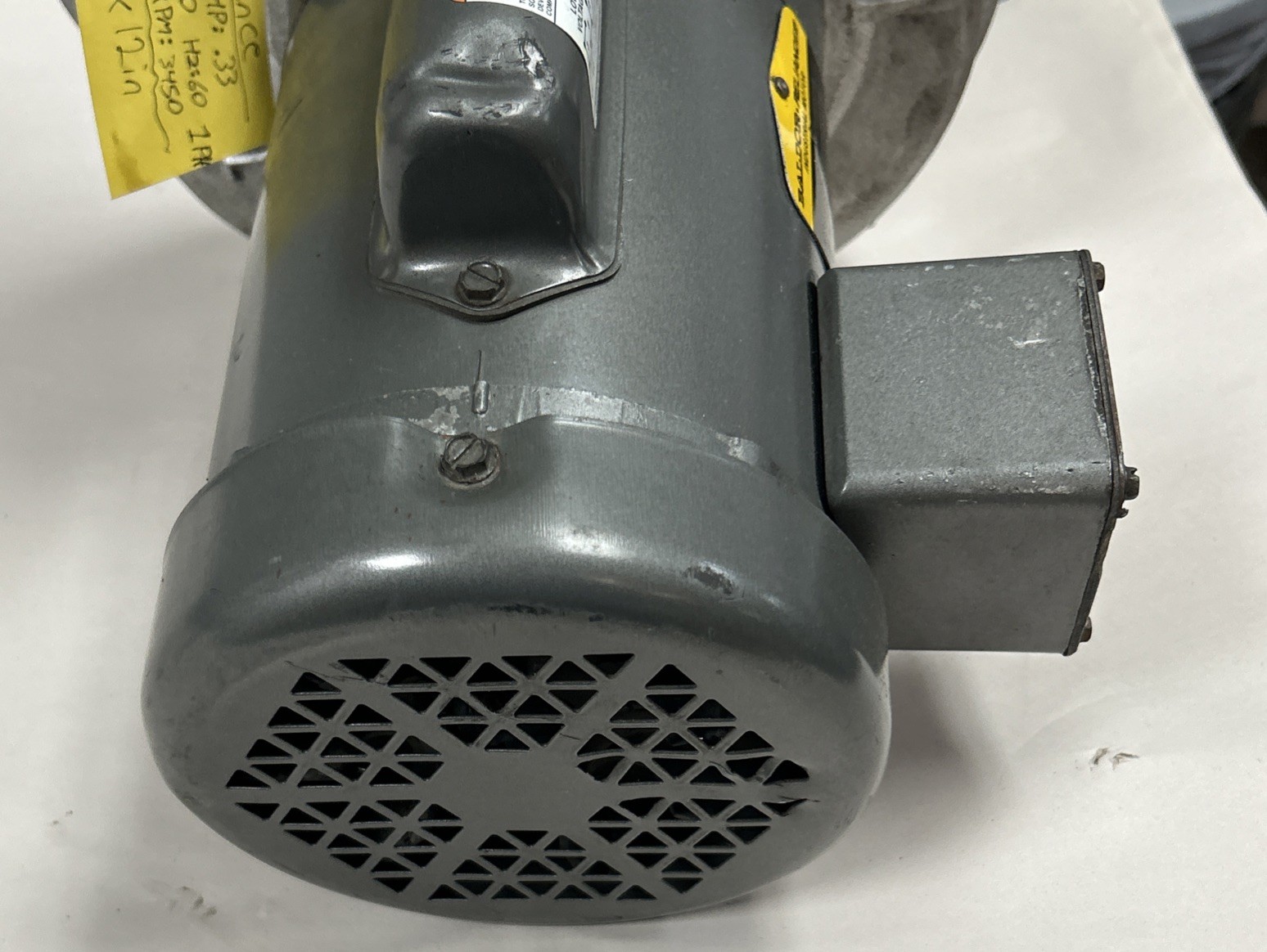 Used BALDOR,KL3405,ELECTRA-KOOL BLOWER 1/3HP 3450RPM 230V 1PH 56C FR