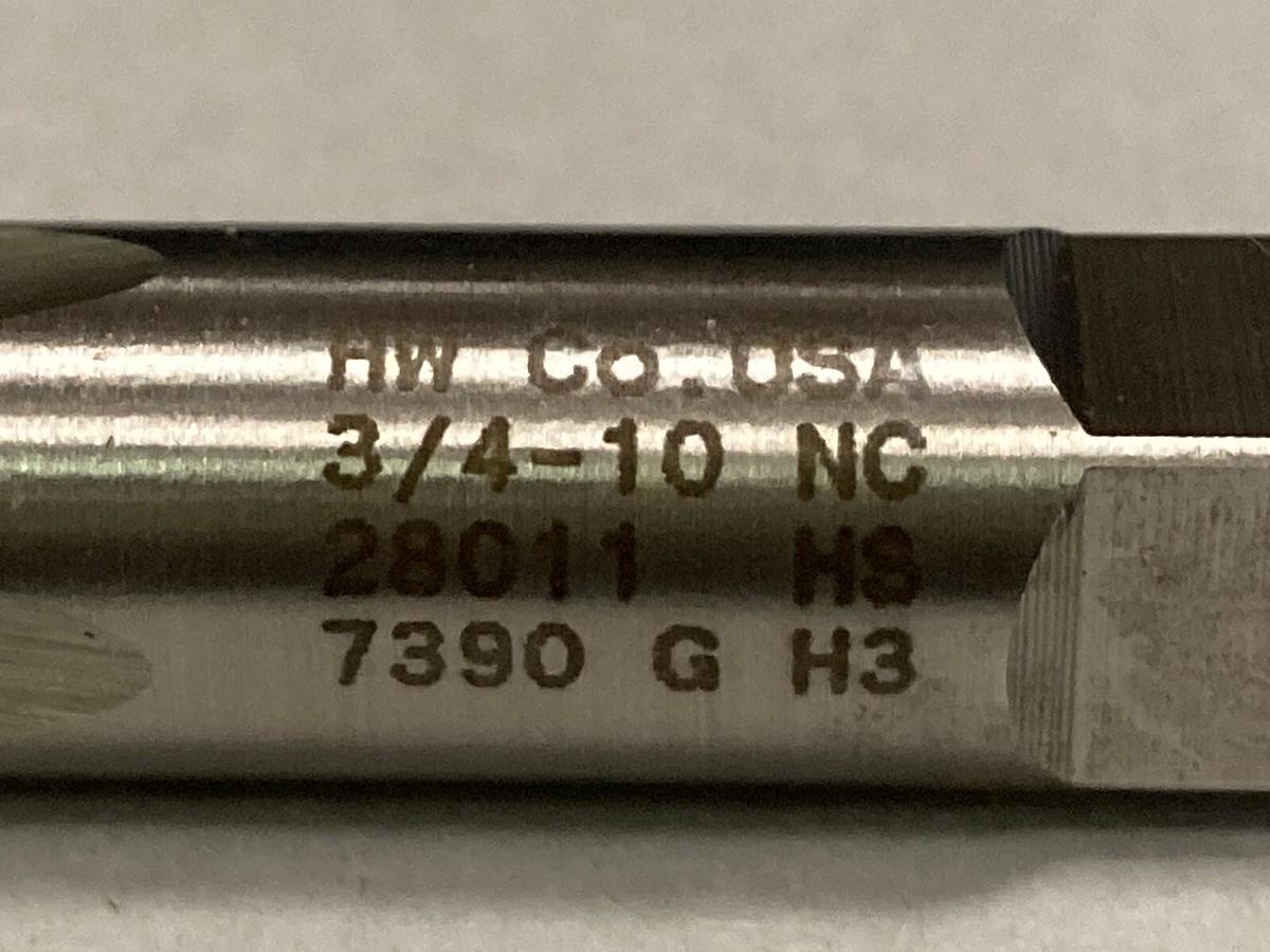 Hanson Whitney,28010,3/4 INCH-10 4 FL Taper Plug and Bottom  Tap 28010