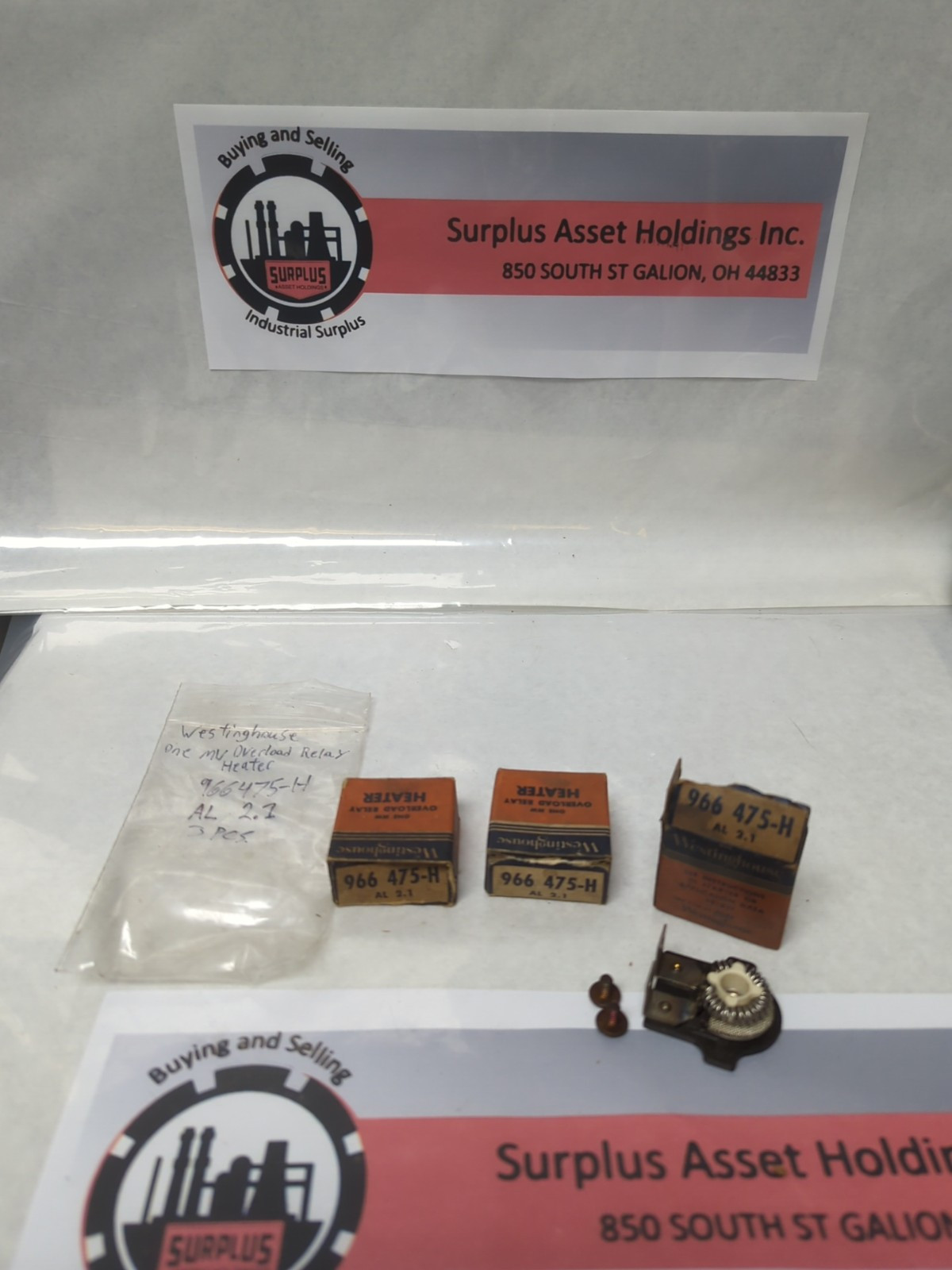 WESTINGHOUSE,966 475-H,OVERLOAD THERMAL HEATER RELAY LOT OF 3 NOS