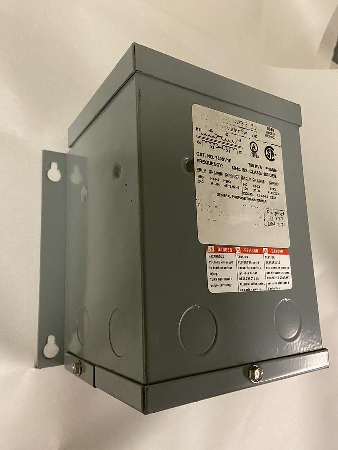 Square D,750SV1F,Transformer .750kVA 1PH Primary 480/240V SEC 240/120V