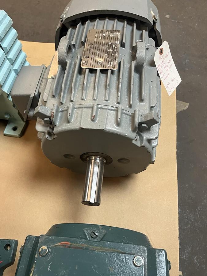 Used GE GENERAL ELECTRIC,5K215QPA3303A,SEVERE DUTY MOTOR 10HP 380V 1455RPM 215T