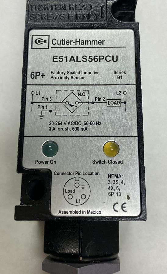 CUTLER HAMMER,E51ALS56PCU,INDUCTIVE PROXIMITY SENSOR NEW NO BOX