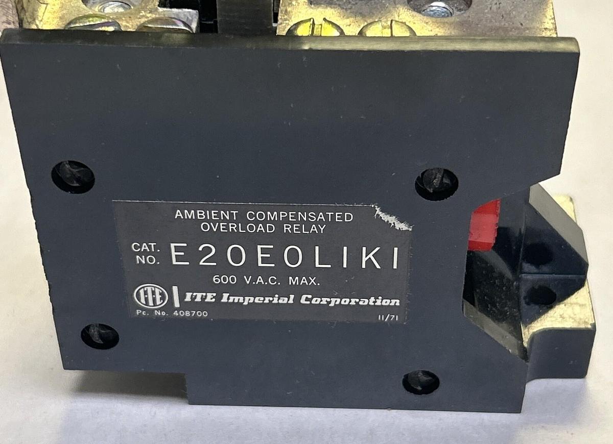 ITE,E20E0LIKI,OVERLOAD RELAY NOS