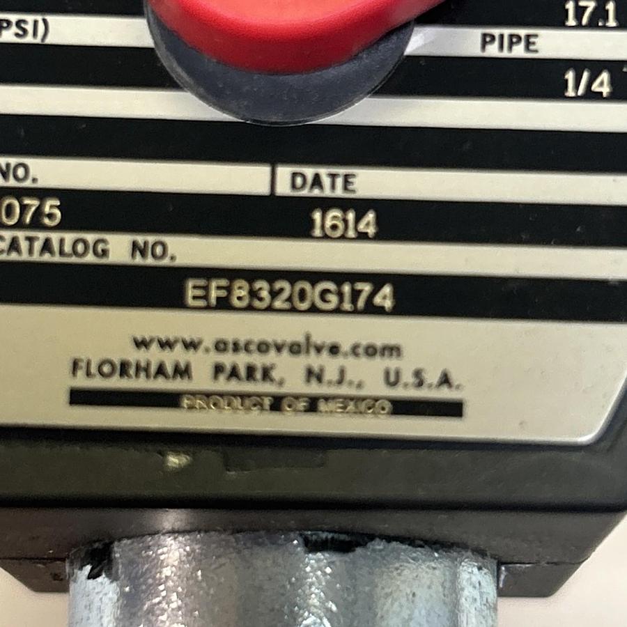 ASCO,EF8320G174,SOLENOID VALVE 1/4INCH NOS