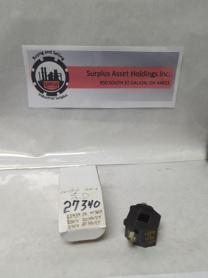 Used SQUARE D,L2959,COIL SI W36A 220V 50CY 240V 60CY PRE-OWNED