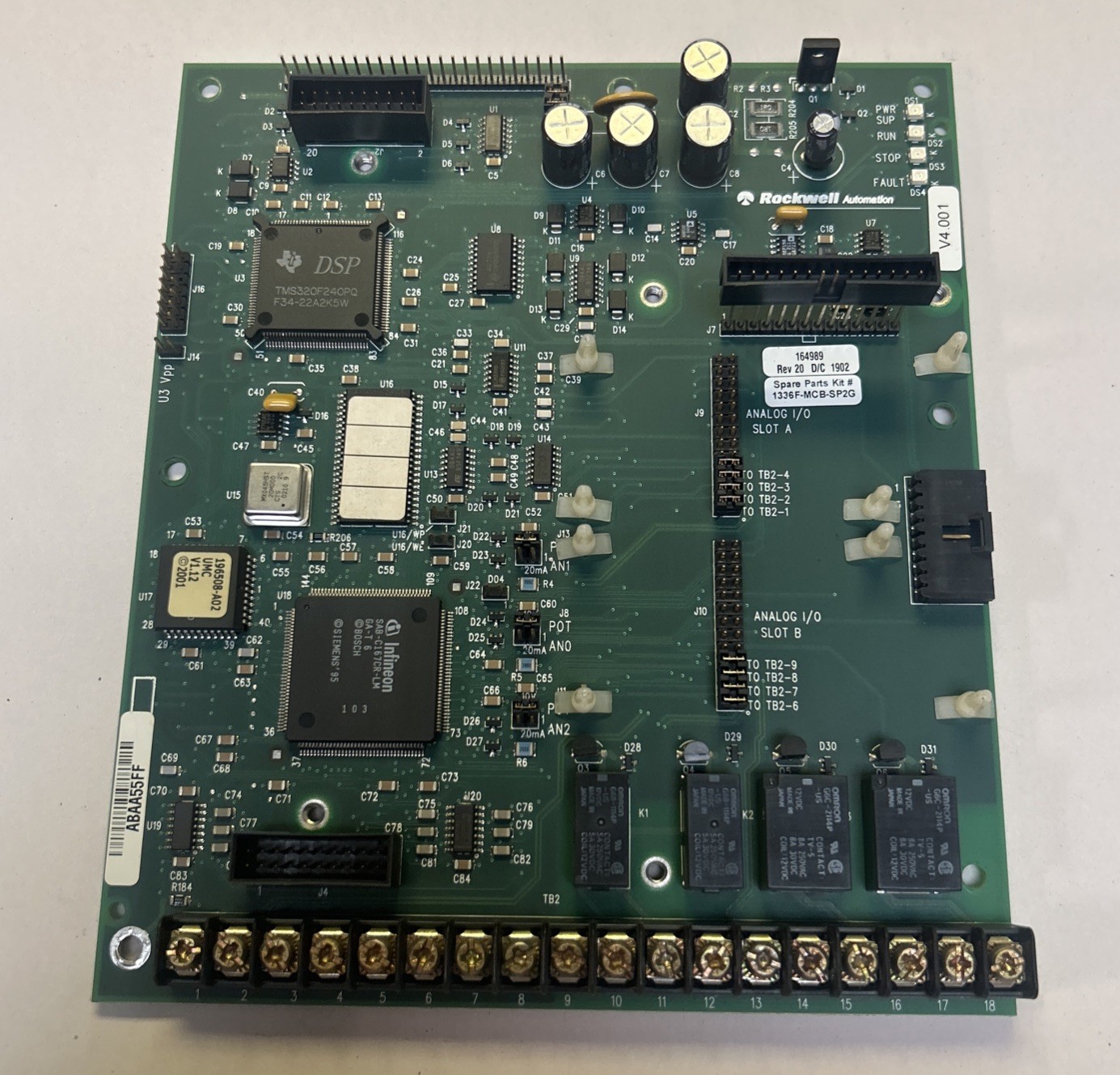 Used ALLEN BRADLEY,1336F-MCB-SP2G,PC CONTROL BOARD