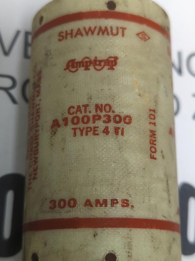 SHAWMUT,A100P300,TYPE 4 FUSE 300 AMP NOS