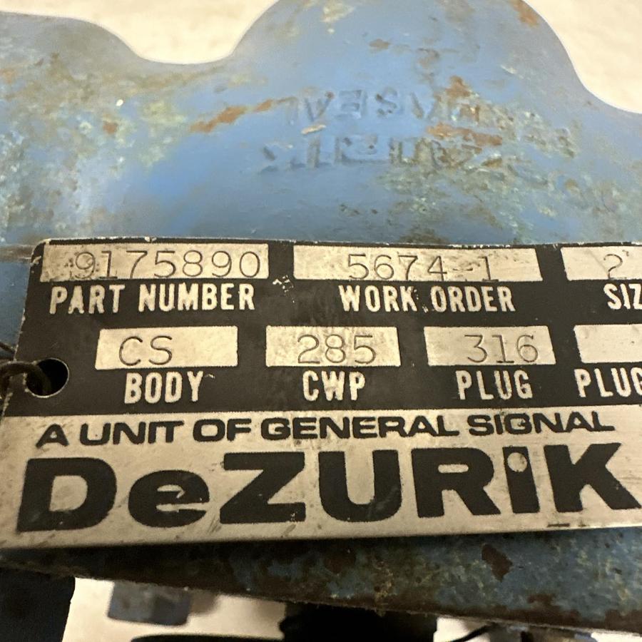 Dezurik,9175890,2" Shut Off Valve NOS