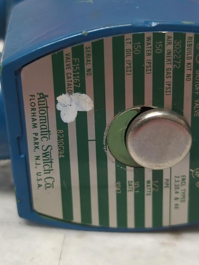 Used ASCO,8210G94,VALVE 1/2 INCH 10.1 WATTS PRE-OWNED