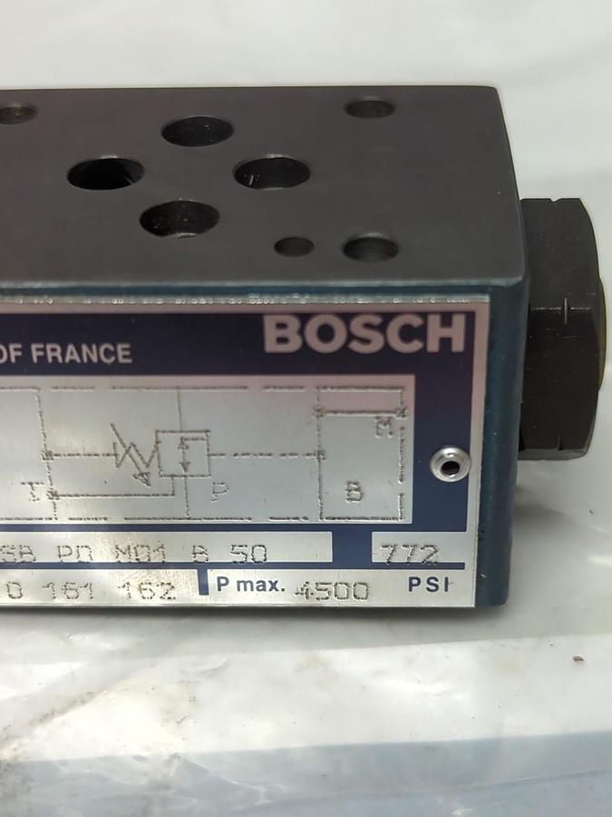 Used BOSCH,FE3SBPDM01B50,PRESSURE RELIEF VALVE 4500PSI PRE-OWNED