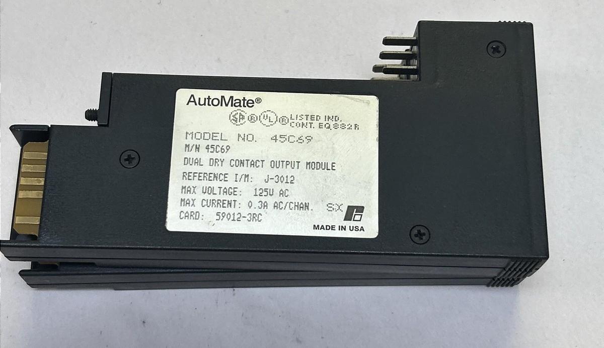 Used RELIANCE,45C69,DUAL DRY OUTPUT MODULE LOT OF 2