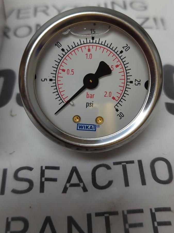 WIKA,52907973,TYPE 213.53 GAUGE 2 INCH FACE 1/8 INCH BACK NPT 30 PSI