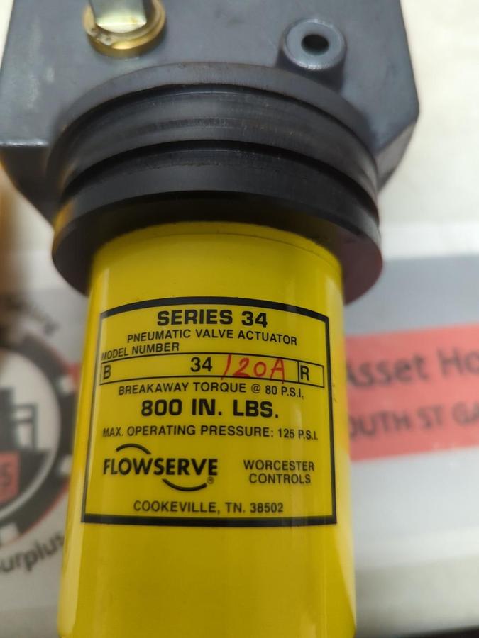 FLOWSERVE,B-34,SERIES 34 PNEUMATIC VALVE ACTUATOR NOS