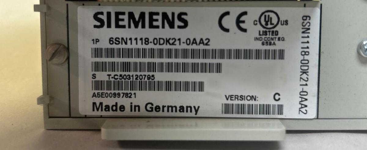 Used SIEMENS,6SN1118-0DK21-0AA2,SIMODRIVE 611 PERFORMANCE MODULE