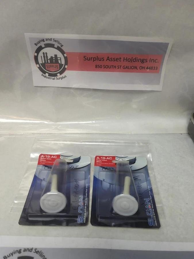 SLOAN,A-19-AC,RELIEF VALVE FOR 3.5/4.5 WATER CLOSETS LOT OF 2 NOS