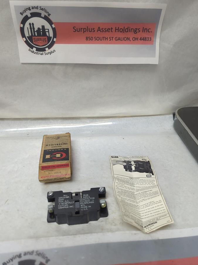 CUTLER HAMMER,10933H8A,ELECTRICAL INTERLOCK N.C. SIZE 2 NOS