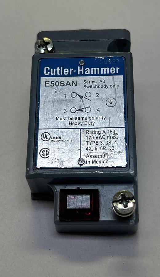 Used CUTLER-HAMMER,E50SAN,LIMIT SWITCH BODY
