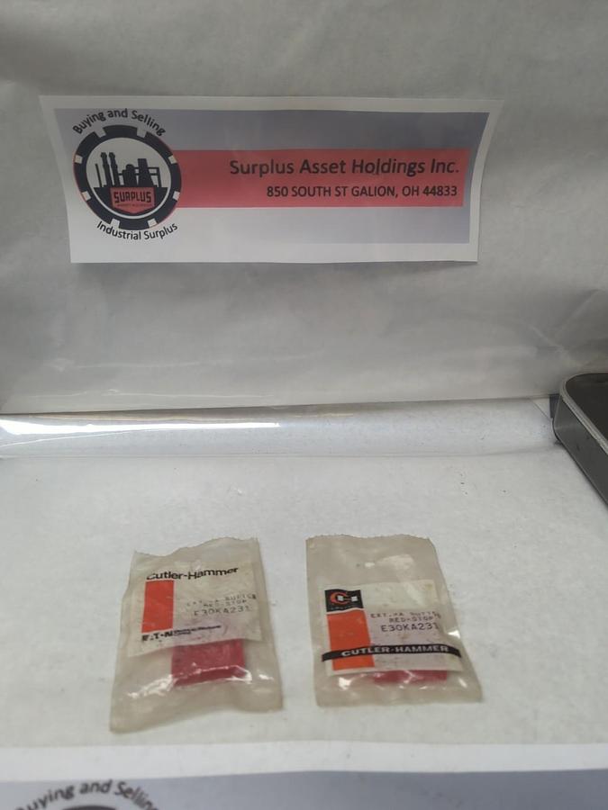 CUTLER-HAMMER,E30KA231,EXTENDED-A BUTTON RED-STOP LOT OF 2 NOS