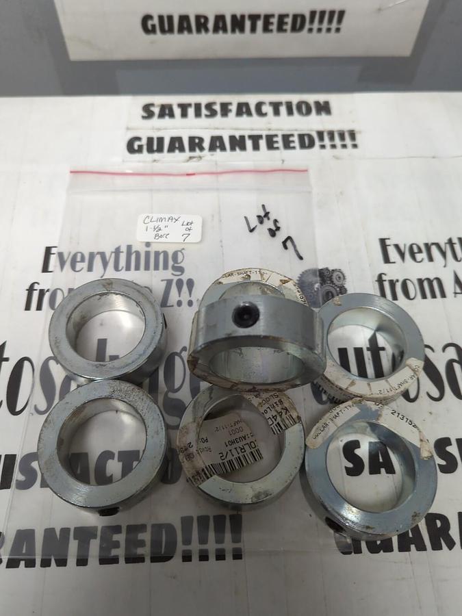 CLIMAX,1-1/2 INCH,BORE STEEL SET SCREW SHAFT COLLARS LOT OF 7 NOS