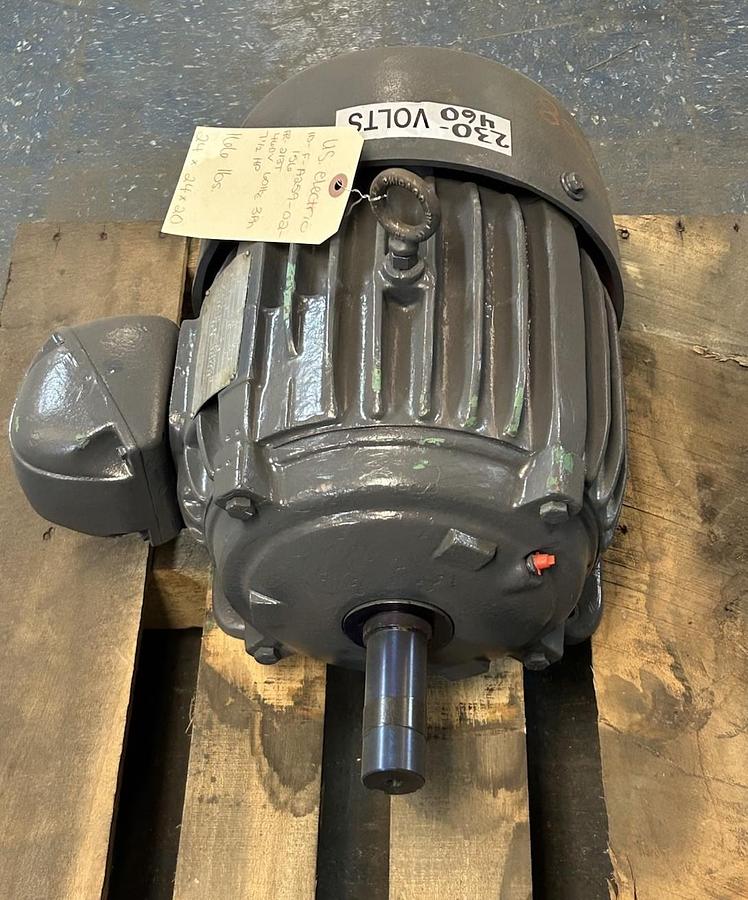 Used US ELECTRIC MOTORS,F-A259-02-156,MOTOR 7.5HP 1745RPM 230/460V 213T FRAME
