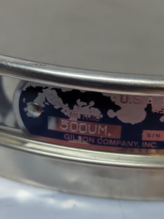 Used USA STANDARD,NO.35,TEST SIEVE 500UM .0197 INCH ASTM E-11 SPEC PRE-OWNED