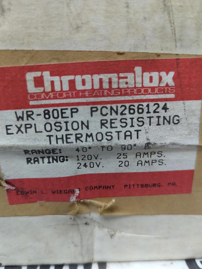 Used CHROMALOX,WR-80EP PCN266124,EXPLOSION RESISTING THERMOSTAT NEW SEALED BOX