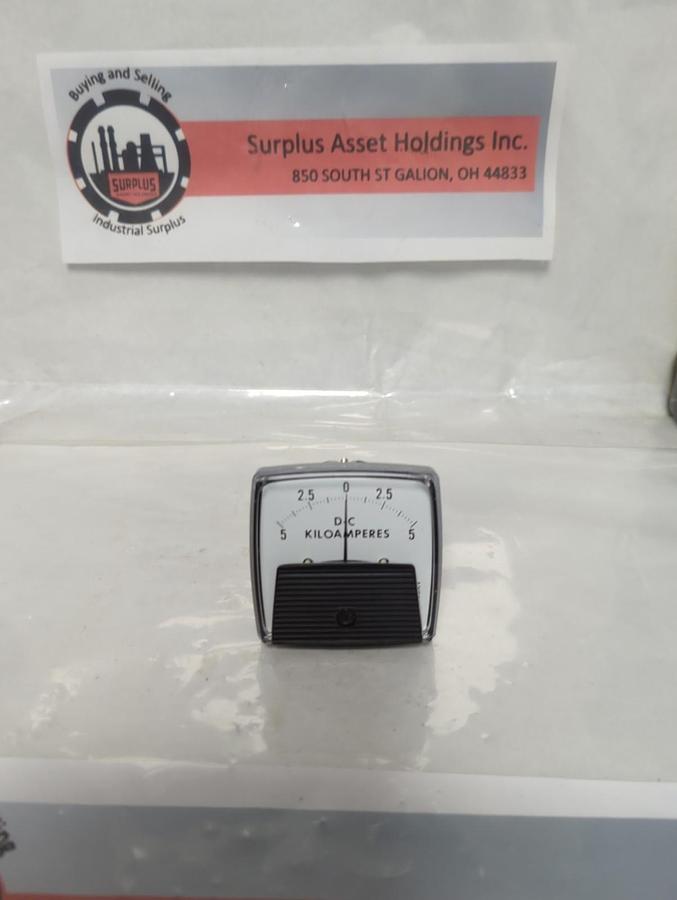 Used GENERAL ELECTRIC,5-0-5,PANEL METER 5-0-5 DC KILOAMPERES PRE-OWNED