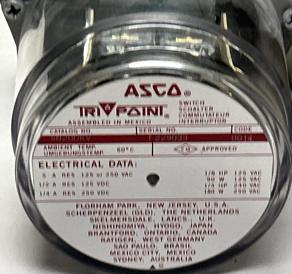 ASCO,SB20DKV,PRESSURE SWITCH NOS