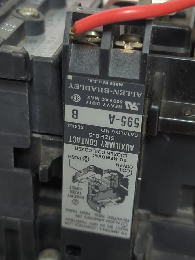 Used ALLEN BRADLEY,509-B0B,SERIES B SIZE 1 STARTER PRE-OWNED