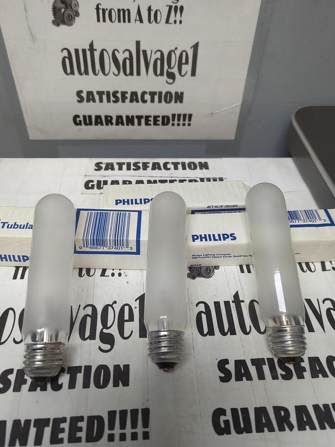 PHILLIPS,40 T 10/IF,TUBULAR LAMP 120/130V LOT OF 3 NOS