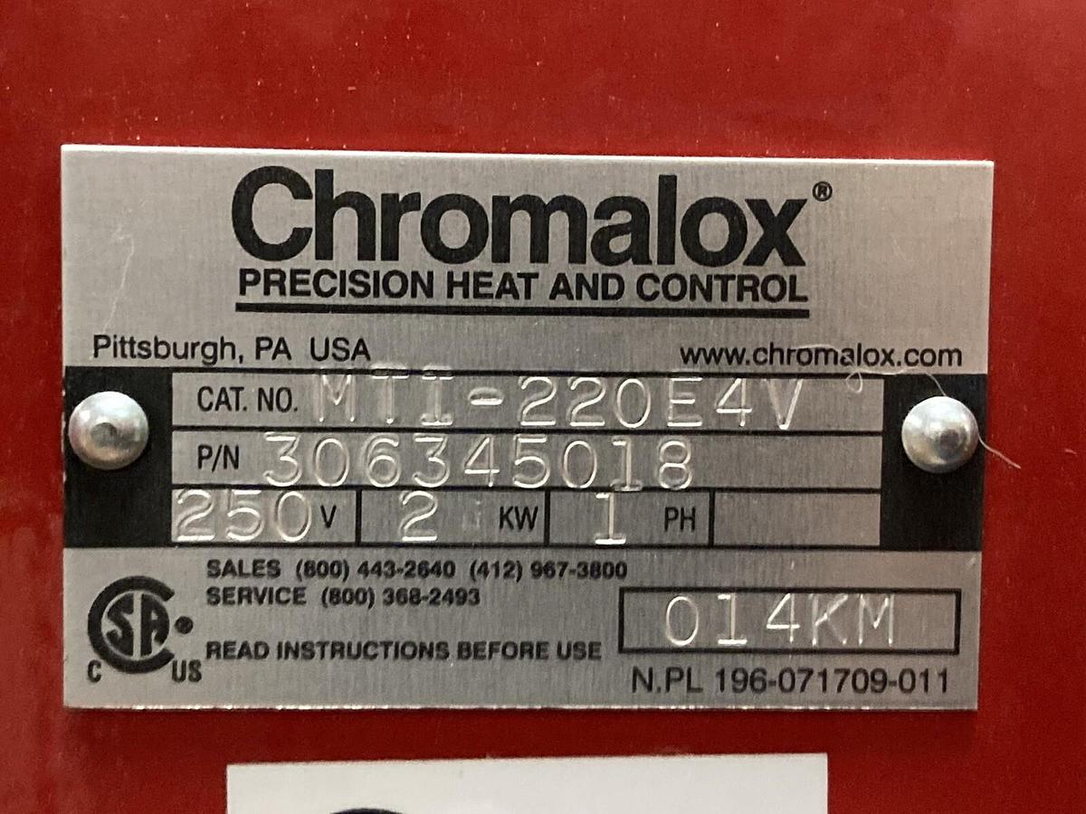 Used Chromalox,IMTI-220E4V,Immersion Heating Element P/N 306345018 250 V  2 KW 1 PH