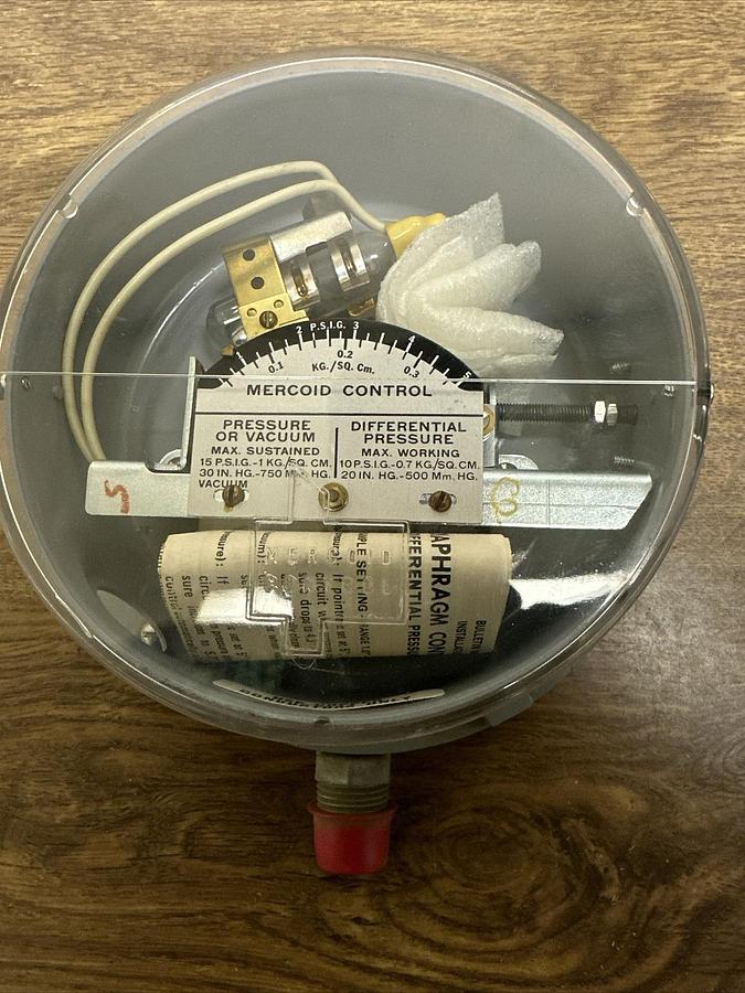 Mercoid Control,PG-3-P2,Gas Pressure Differential Switch