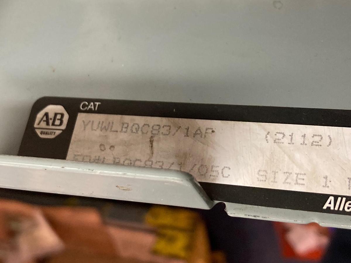 Used Allen-Bradley,2100 2112,Size 1 Fused MCC 12 Inch Starter Bucket