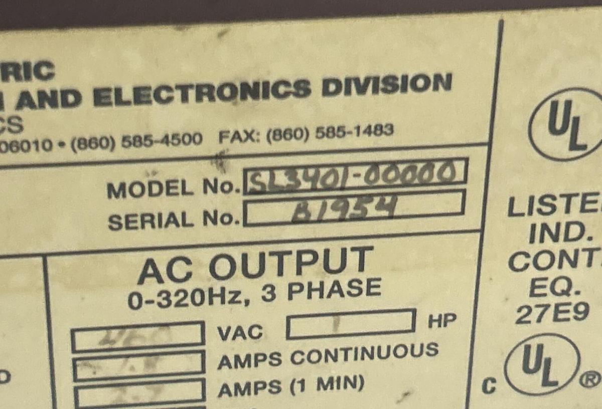 Used SECO DRIVES,SL340100000,AC ADJUSTABLE SPEED DRIVE