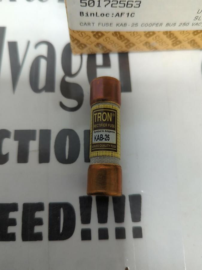 COOPER BUSSMANN,KAB-25,FUSE 250VAC 25A LOT OF 4 NOS