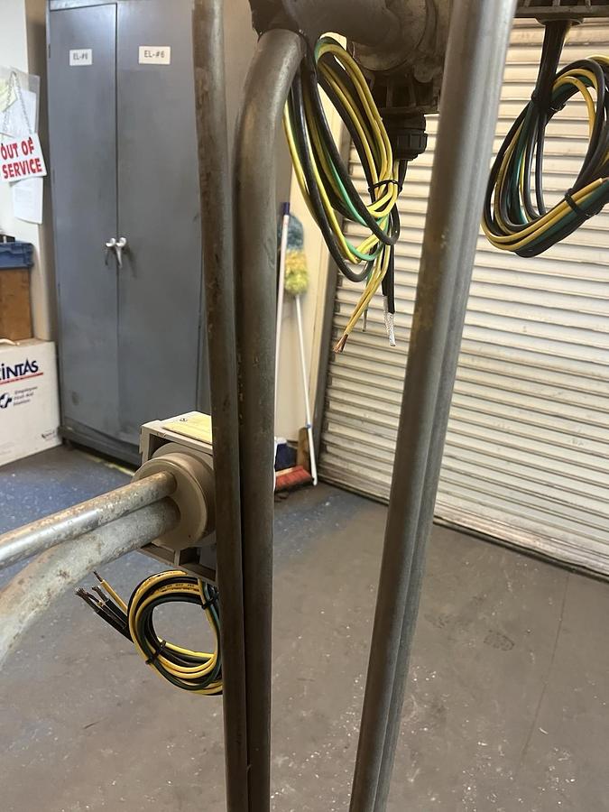 Used PROCESS TECHNOLOGY,LT12264-R54-PLI,TANK IMMERSION HEATER 12kW 240V 64"LX54"H