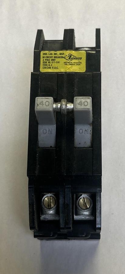 Used ZINSCO,QC240,CIRCUIT BREAKER 40A 120/240V 2P
