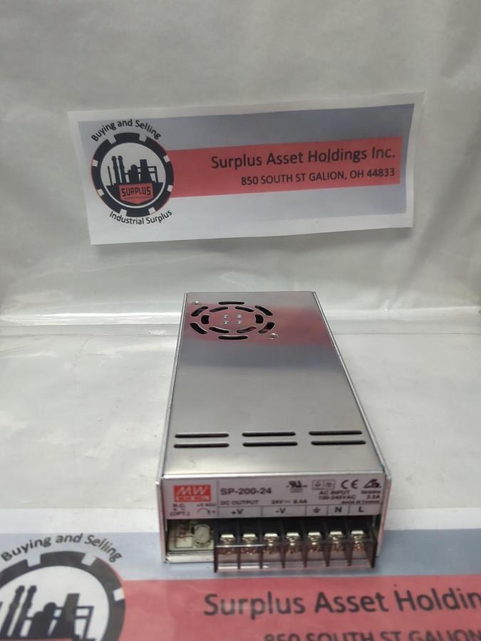 Used MEAN WELL,SP-200-24,AC-DC POWER SUPPLY PRE-OWNED