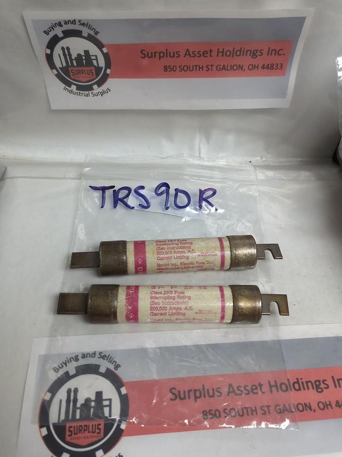 Used GOULD SHAWMUT,TR90R,TRI-ONIC FUSE 90 AMP LOT OF 2 PRE-OWNED