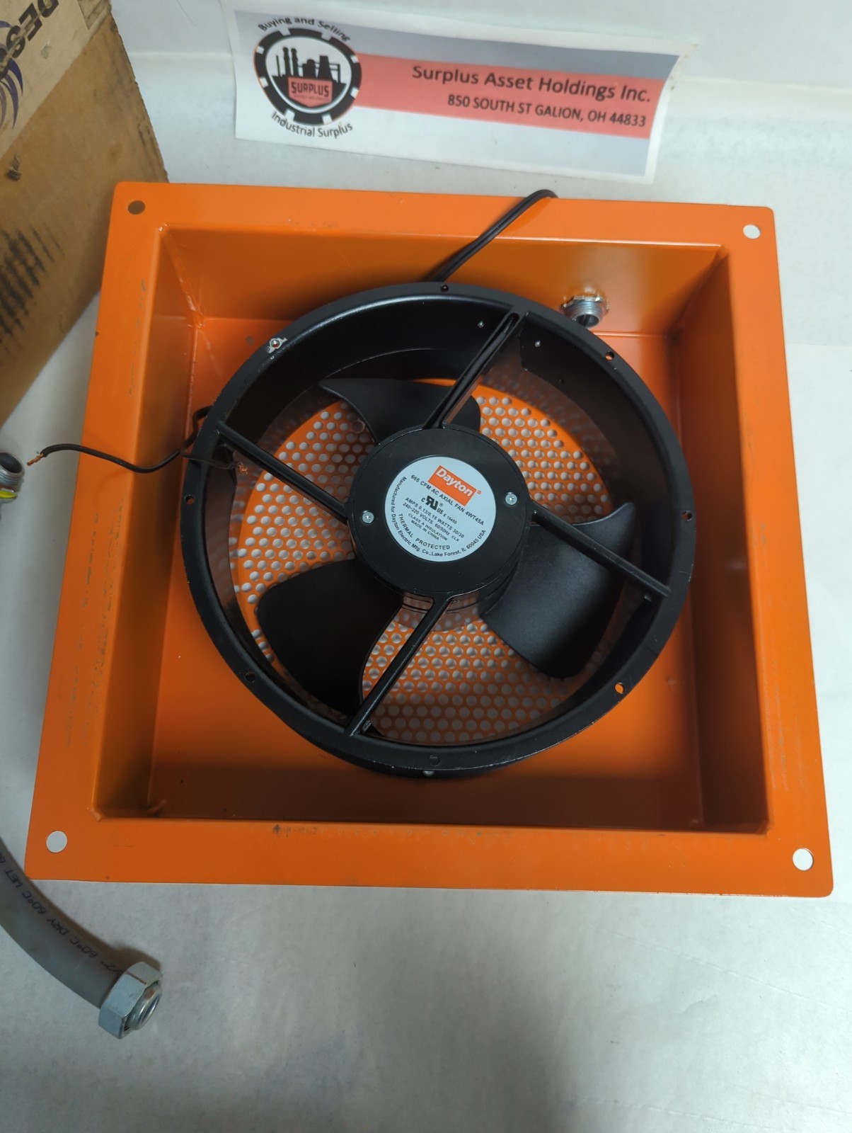 Used DAYTON,665 CFM,AC AXIAL FAN ASSEMBLY 4W745A PRE-OWNED