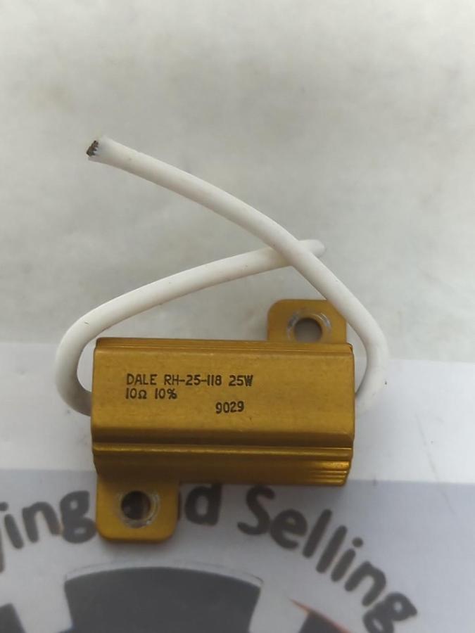 Used DALE,RH-25-118,CHASIS MOUNT WIREROUND RESISTOR 25W 10Ω 10% LOT OF 70 PRE-OWNED