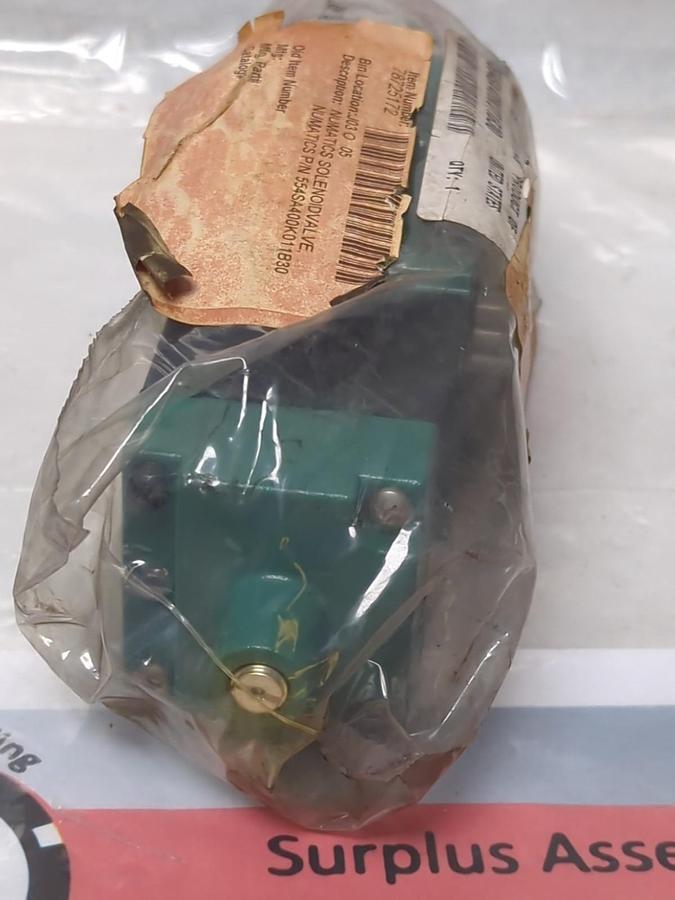 NUMATICS,554SA400K011B30,SOLENOID VALVE 110-120V 50/60HZ 150PSIG NOS