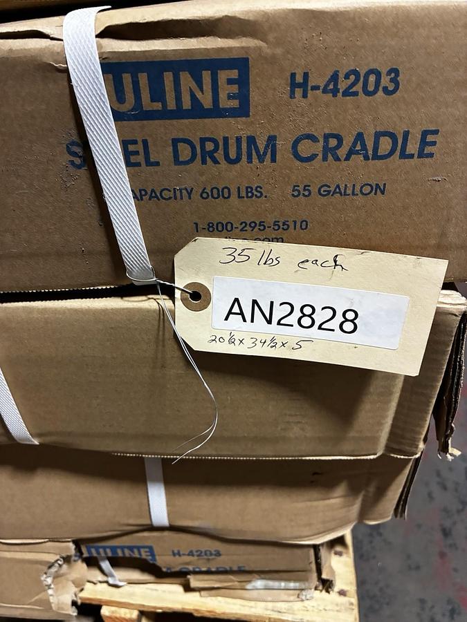 Used U-Line,H4203,Steel Drum Cradle 55 Gallon
