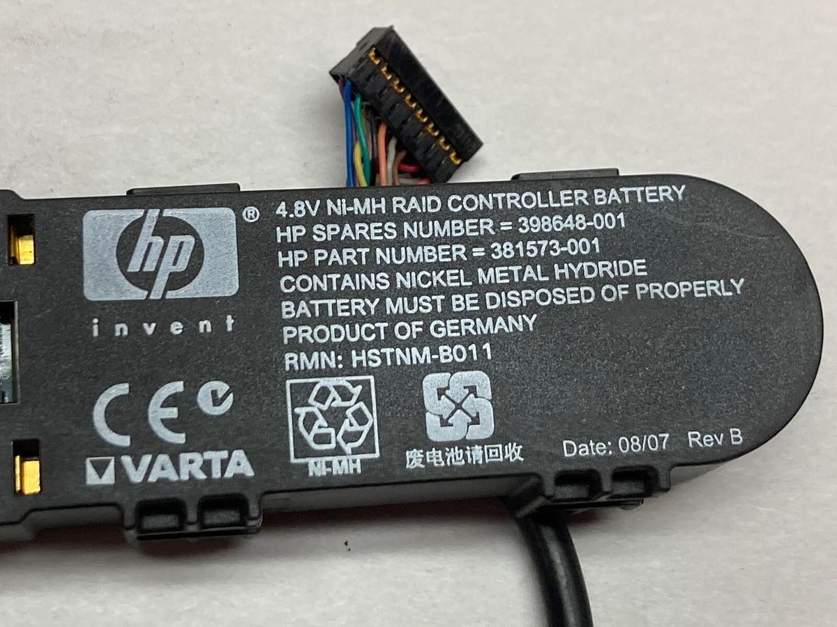 Used HP,398648-001 381573-001,4.8v ni-mh Raid Controller Battery