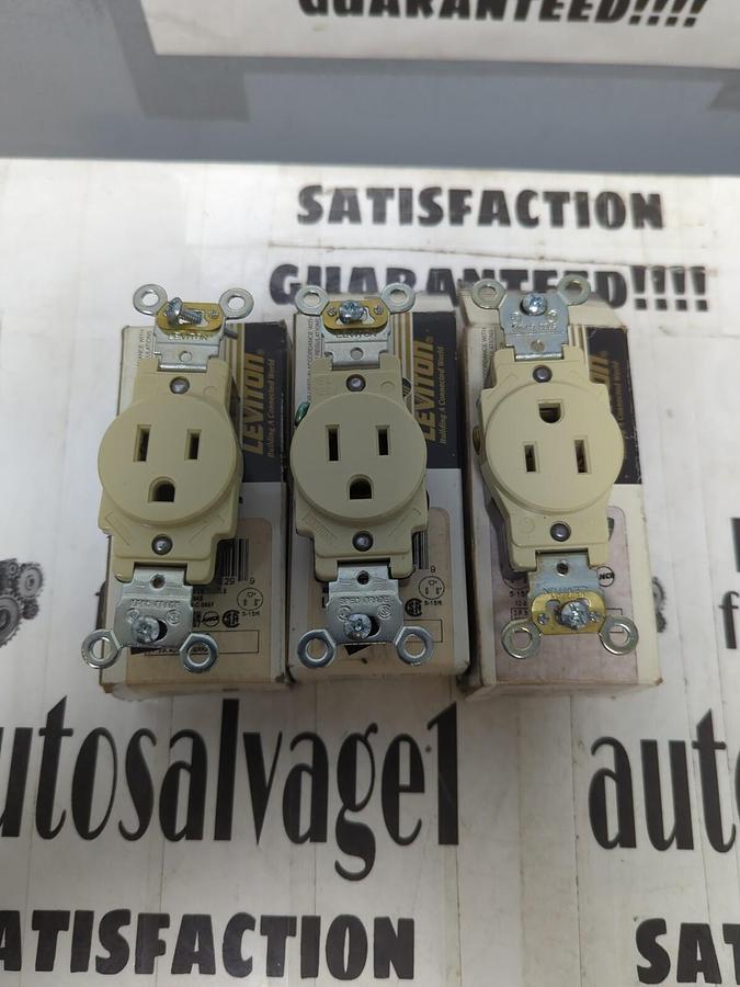 LEVITRON,5261-1,RECEPTICLE 15A/125V..LOT OF 3..NOS